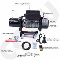 10000lb Electric Recovery Winch Truck SUV Steel Cable with Wireless Remote Control