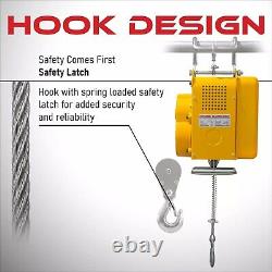 1100 lbs Electric Wire Rope Hoist with Wireless Remote Control