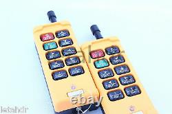 12-415V 2 Transmitter 10 Channels Industrial Wireless Crane Hoist Remote Control