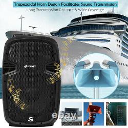 12 Dual 2-Way 1600 W Powered PA Speaker System Portable DJ Speaker withBluetooth