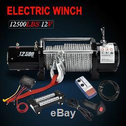 12500lbs 12V Electric Recovery Winch Truck SUV Wireless withRemote Control