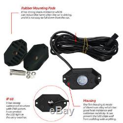 12X Pod RGB LED Rock Light Waterproof Wireless Remote Off-Road Under Wheel Lamp
