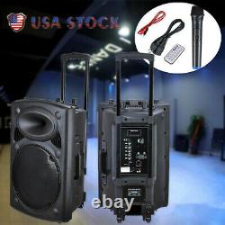 15 Portable Bluetooth USB Active PA Speaker withWireless Mic & Remote Party Show