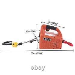 1500W 110V Electric Hoist 440LB Electric Winch Lift with Wireless Remote Control