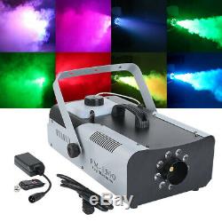1500W 9 LED Color Smoke Effect Machine Stage Fogger Equipment Wireless Control