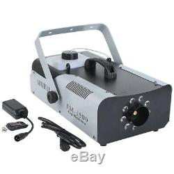 1500W 9 LED Color Smoke Effect Machine Stage Fogger Equipment Wireless Control