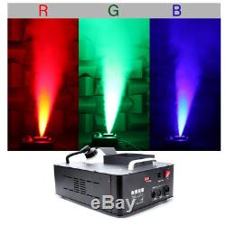 1500W Fog Machine RGB LED Stage Lighting DMX Smoke Wireless Controler Disco Show