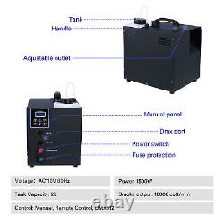 1500W Haze Machine Low Profile DMX DJ Smoke Machine Remote Control Stage Hazer