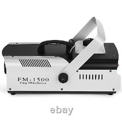1500W Smoke Fog Machine 9 LED Lights Remote Control Machine 9 Led Band DJ