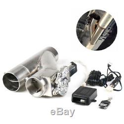 2.5 63mm Exhaust Control Cut Out Dual Valve Electric Y Pipe Wireless Remote