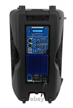 (2) Rockville RPG15BT 15 1000w Powered DJ PA Speakers BlueTooth, Wireless Link