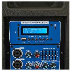 (2) Rockville RPG15BT 15 1000w Powered DJ PA Speakers BlueTooth, Wireless Link