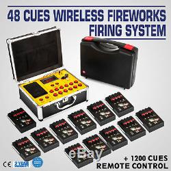 2019NEW+48 Cues FCC fireworks firing system+1200Cues CE wireless remote Controll