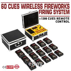 2019NEW+60 Cues FCC Fireworks Firing System+1200Cues CE Wireless Remote Control