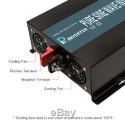 2500W Pure Sine Wave Inverter 12V 120V DC to AC Power Car Solar Remote Control
