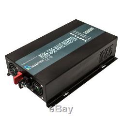 2500W Pure Sine Wave Inverter 12V 120V DC to AC Power Car Solar Remote Control