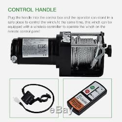 2500lbs 12V Electric Recovery Winch Truck SUV Wireless Remote Control