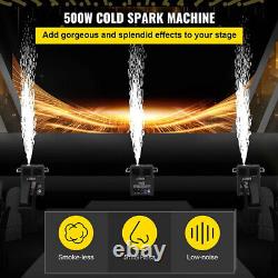2X 700W Cold Spark Machine with Case DMX Wireless Remote Control Firework Machine
