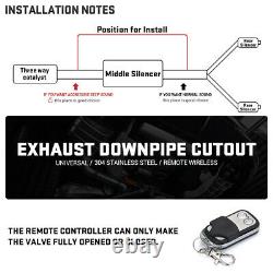 3 Electric Exhaust Cutout Bypass Out Valve Wireless Controller Remote Kit