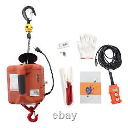 3-in-1 300kg/660lbs Stable Electric Hoist Winch 16ft/m withWireless Remote Control