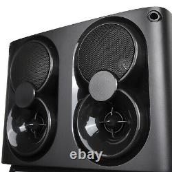4500W Bluetooth Speaker Trolley Dual 10 Woofer Party FM Karaok DJ LED AUX USB