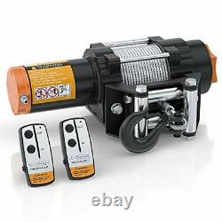 4500lb 12V Electric Steel Cable Winch Kits with Wireless Remote Control IP67