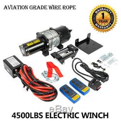 4500lbs12V Electric Recovery Winch Truck SUV Wireless Remote Control New