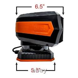 60W LED Searchlight Rotating Spotlight Wireless Remote Control Magnet Base Mount