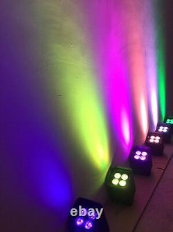 6in1 RGBWA+UV DMX LED Flat Par Light Wireless Stage Wash Up-Light DJ Pro Truss