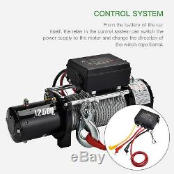9500lbs 12V Electric Recovery Winch Truck SUV Wireless Remote Control