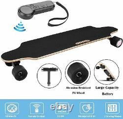 Aceshin Electric Skateboard Cruiser Maple Long Board Wireless +Remote Controller