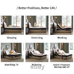 Adjustable Bed Base Wireless Remote Control USB Ports and Light Incline Twin XL