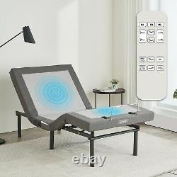 Adjustable Health Bed Base Ergonomic Massage Wireless Remote Control, Twin XL