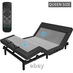 Adjustable Massage Bed Frame Queen Size Wireless Remote Control Electric Incline