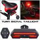 Bicycle Bike Rear Led Tail Light Wireless Usb Remote Control Turn Signals Light