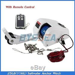 Boat Electric Anchor Winch With Remote Wireless Control Kit Marine Saltwater