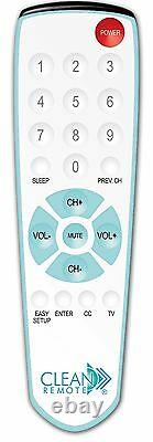 CLEAN REMOTE CR1 Universal TV Remote Control, Spillproof Pack Of 25