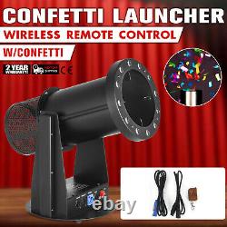 Confetti Launcher Machine Cannon with LED Light Effects Wireless DMX Control