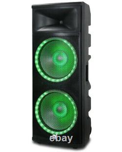 Dolphin SPX-280BT ELITE Series Dual 15 Inch Party Speaker with RAVE Light