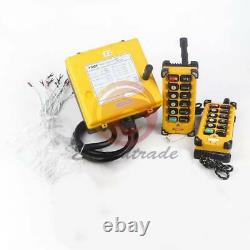 Double Emitter Hoist Crane Radio Wireless Remote Control DC 12V F23-A++