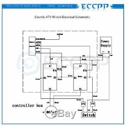 ECCPP 3000LBS 12V Electric Winch Steel Cable ATV UTV Wireless Remote Control