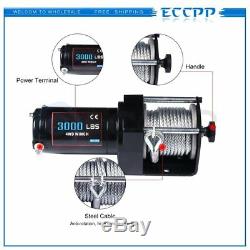 ECCPP 3000LBS 12V Electric Winch Steel Cable ATV UTV Wireless Remote Control