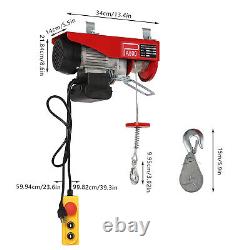 Electric Hoist 110V Garage Electric Winch 1763lbs with Wireless Remote Control