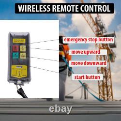 Electric Hoist 440 LBS Electric Winch Crane With Wireless Remote Control US Plug