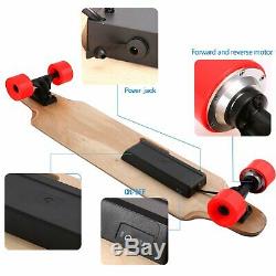 Electric Skateboard 2.9 Wheels Longboard Wireless Remote Controller 7Layers RED