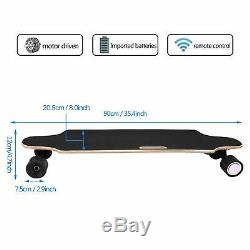 Electric Skateboard Longboard Motorized 20MPH 250W Wireless Remote Control Fitne