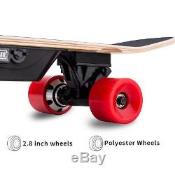 Electric Skateboard Longboard Scooter 4 Wheels With Wireless Remote Control