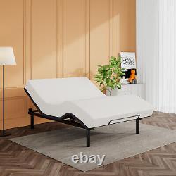 Ergonomic Full Adjustable Bed Base with Upgraded Motors &Wireless Remote Control
