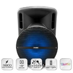 Fisher 15-Inch Portable Wireless Speaker System, Colorful Lights, Remote Control