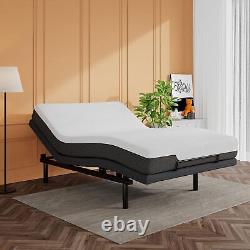 Full Electric Adjustable Bed Base with Upgraded Motors&Wireless Remote Control